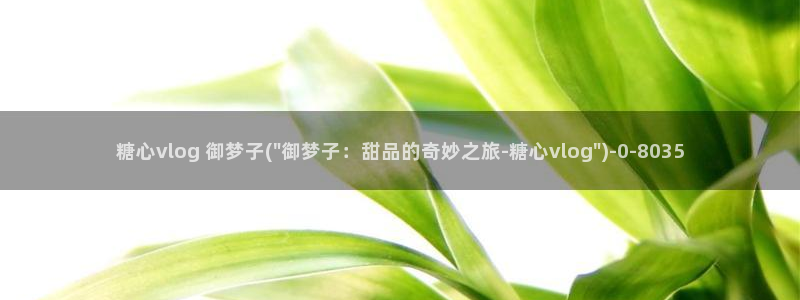 糖心vlog该看糖心了